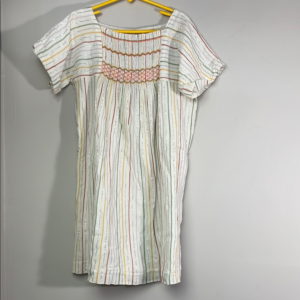 Bonpoint Paysanne smocks front cotton dress